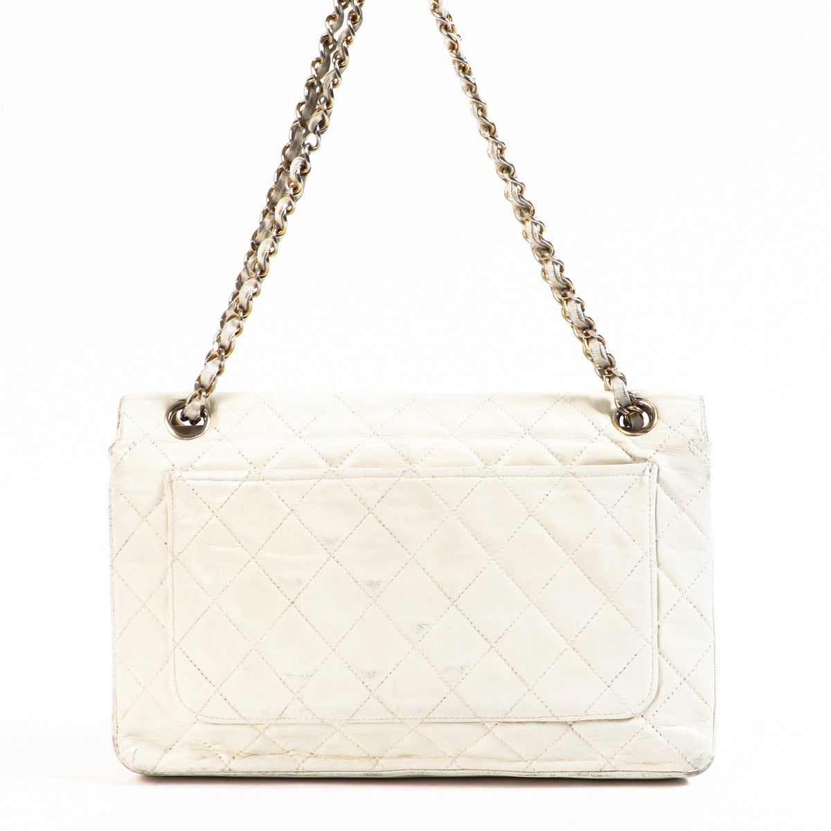 Chanel Vintage Witte Classic Flap Bag