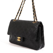 Chanel Vintage Black Lambskin Classic Flap Bag