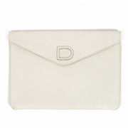 Buy an authentic Delvaux White Leather Vintage Envelope Clutch on Labellov.com