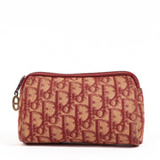 Buy an authentic Christian Dior Burgundy Oblique Canvas Pouch in good condition at Labellov in Antwerp.