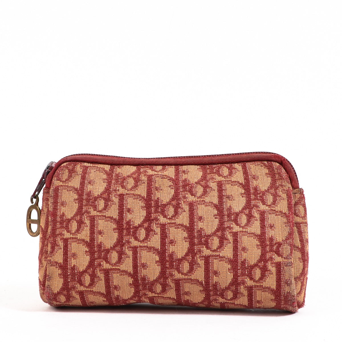 Buy an authentic Christian Dior Burgundy Oblique Canvas Pouch in good condition at Labellov in Antwerp.