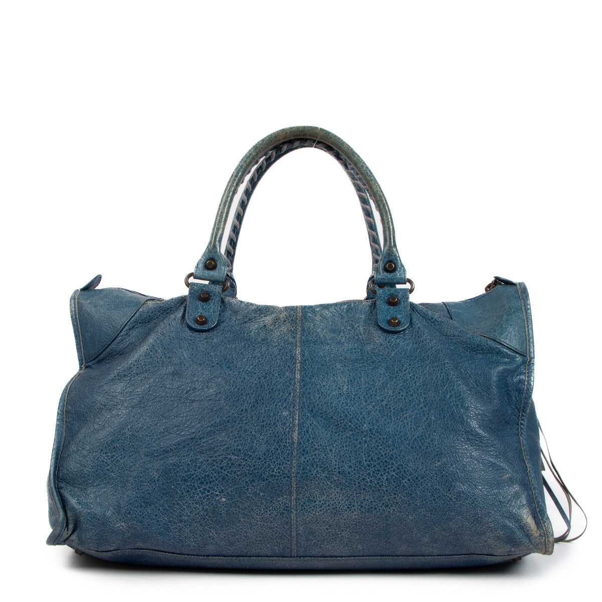Balenciaga Lagon Blue Lambskin Classic Work Bag