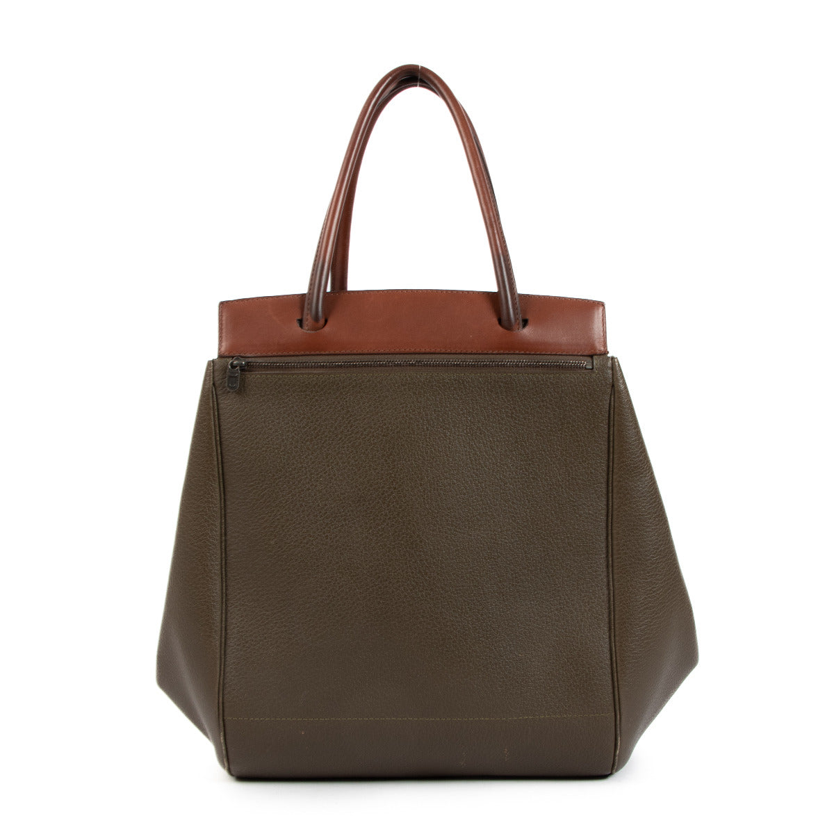Delvaux Khaki Brown Baladin Bag