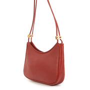 Delvaux Red Leather Shoulder Bag