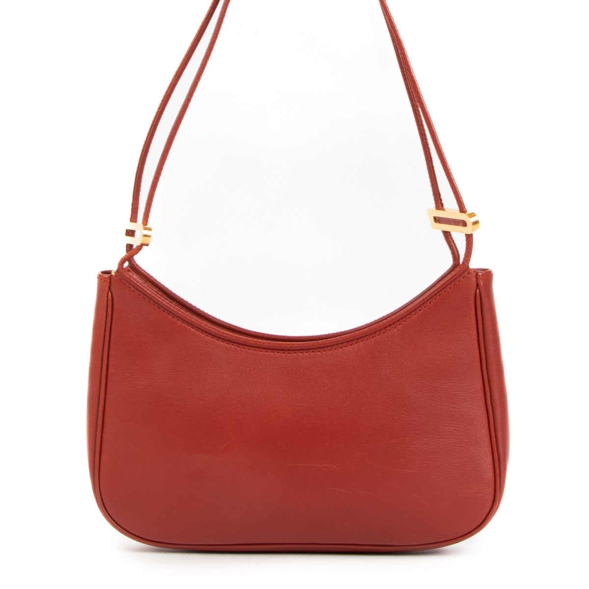 Sac à bandoulière en cuir rouge Delvaux