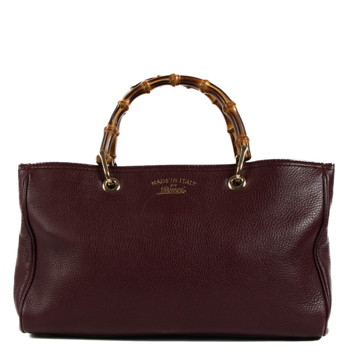 shop 100% authentic second hand Gucci Burgundy Medium Bamboo Shopper on Labellov.com