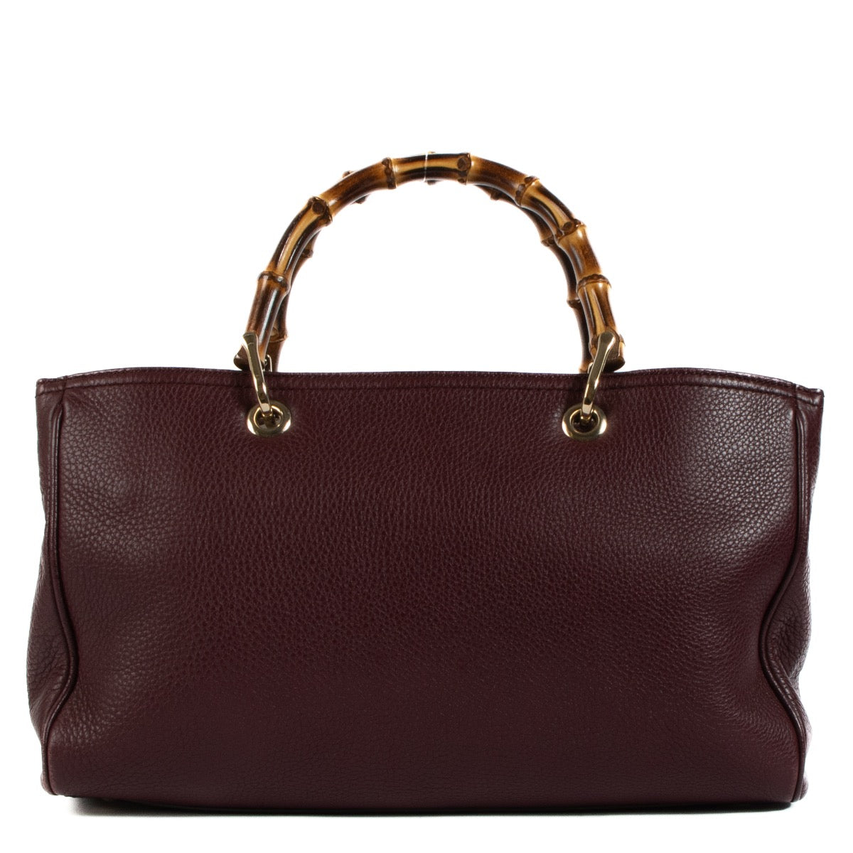 shop 100% authentic second hand Gucci Burgundy Medium Bamboo Shopper on Labellov.com