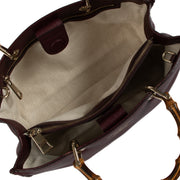 shop 100% authentic second hand Gucci Burgundy Medium Bamboo Shopper on Labellov.com