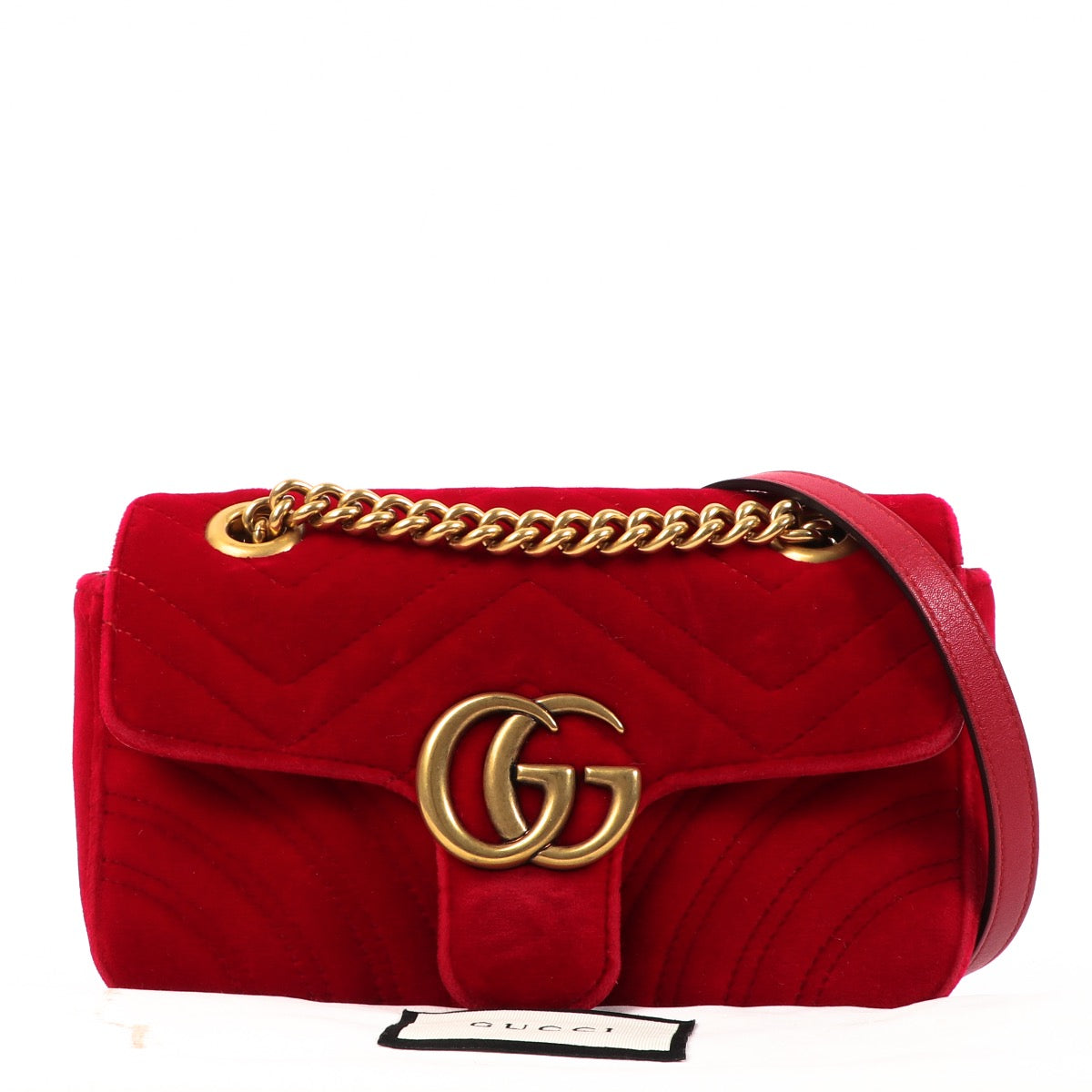 Shop now for your pre-loved, 100% authentic Gucci Red Velvet Marmont Small Shoulder Bag, at Labellov in Antwerp, Brussel, Knokke