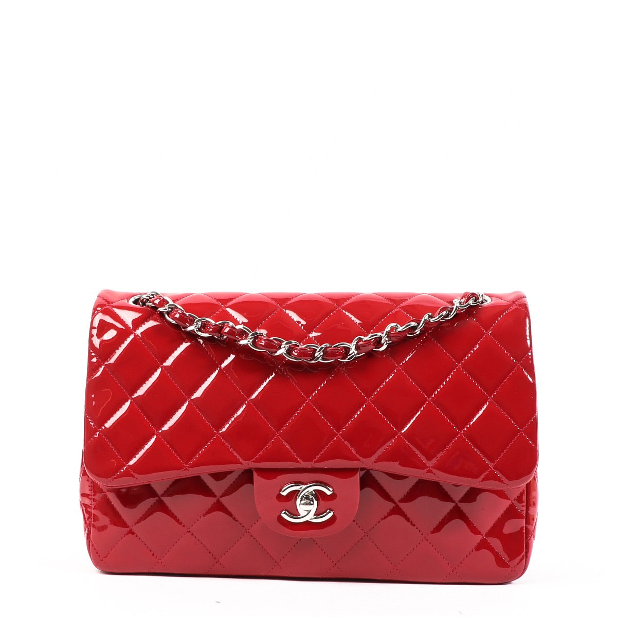acheter en ligne pour le meilleur prix sac a main Never Used Chanel Jumbo Classic Flap Bag Patent Red . koop veilig online aan de beste prijs Never Used Chanel Jumbo Classic Flap Bag Patent Red. shop safe online your Never Used Chanel Jumbo