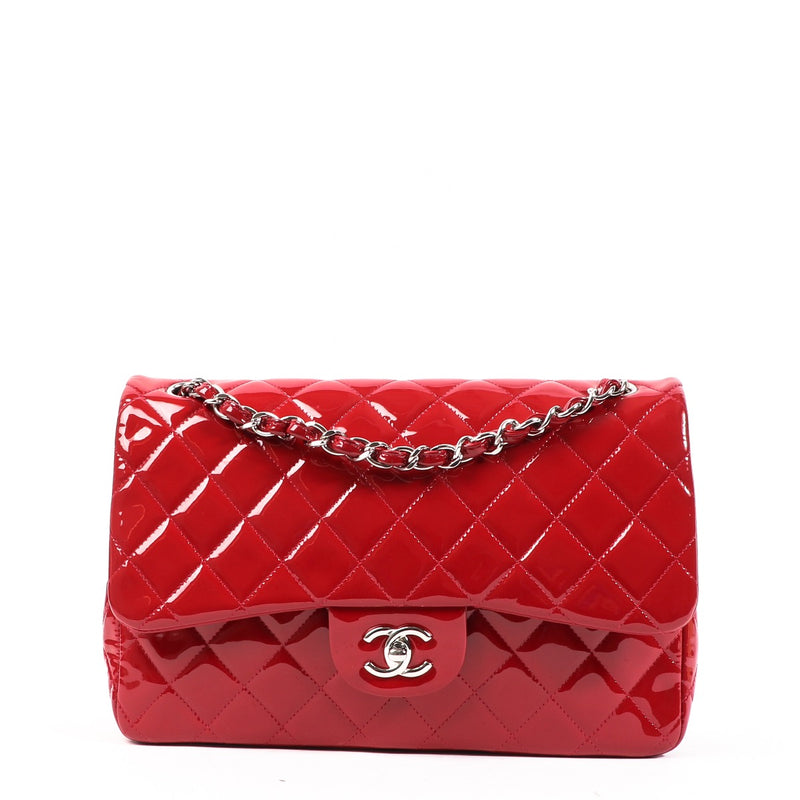 acheter en ligne pour le meilleur prix sac a main Never Used Chanel Jumbo Classic Flap Bag Patent Red . koop veilig online aan de beste prijs Never Used Chanel Jumbo Classic Flap Bag Patent Red. shop safe online your Never Used Chanel Jumbo
