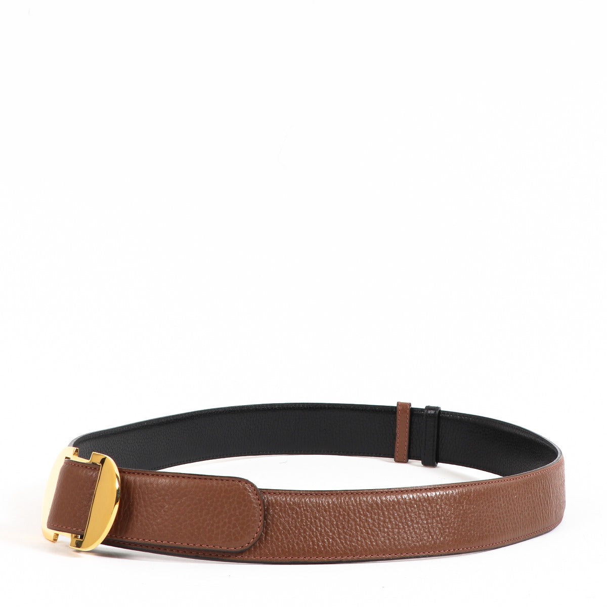 Buy an authentic second-hand Delvaux Brown Leather Belt in very good condition at Labellov in Antwerp.