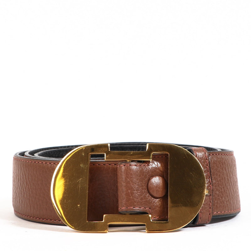 Buy an authentic second-hand Delvaux Brown Leather Belt in very good condition at Labellov in Antwerp.