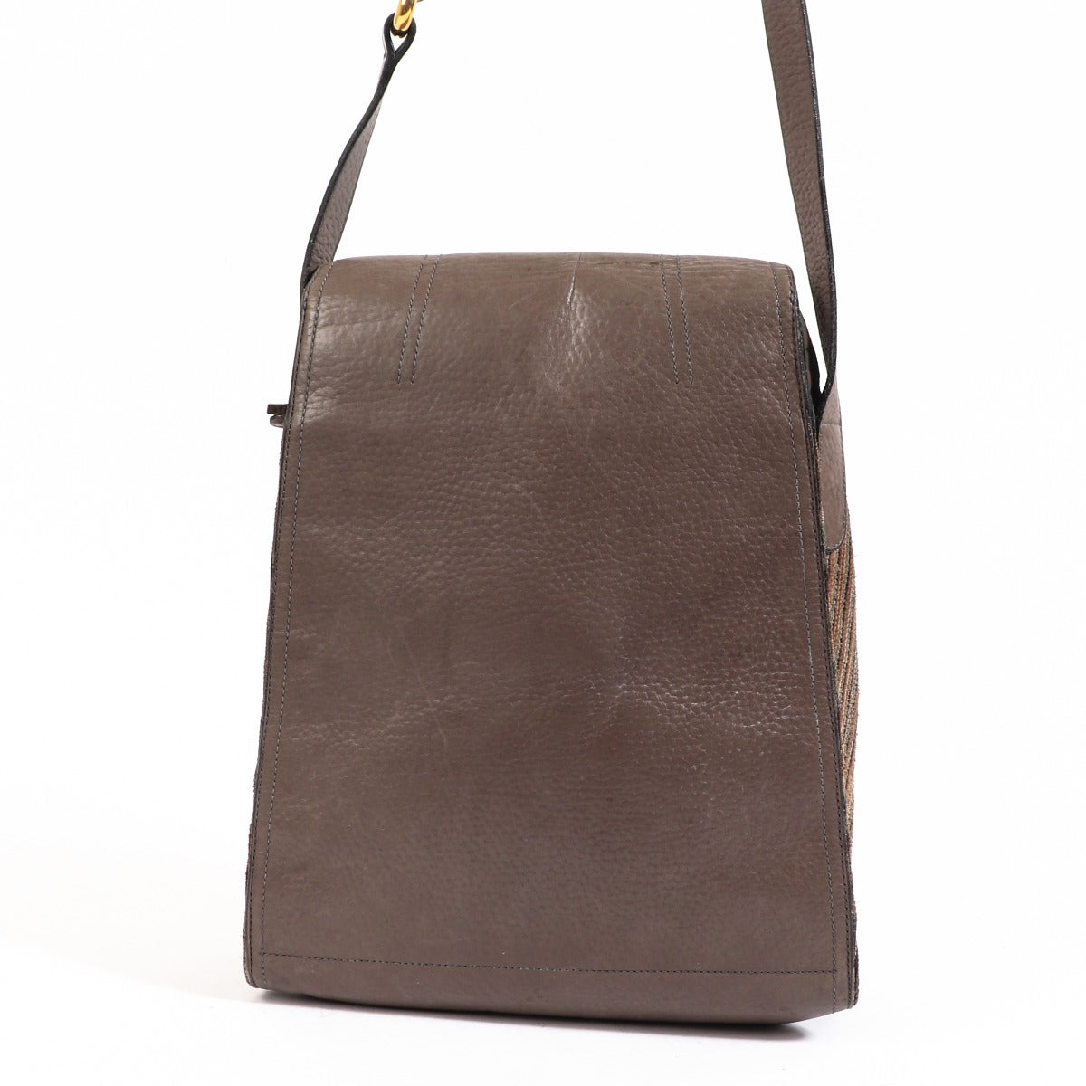 Buy an authentic second-hand Delvaux Grey Toile De Cuir Crossbody in good condition at Labellov in Antwerp.