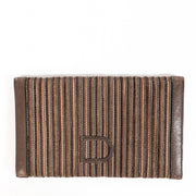 Buy an authentic second-hand Delvaux Grey Toile De Cuir Wallet in very good condition at Labellov in Antwerp.