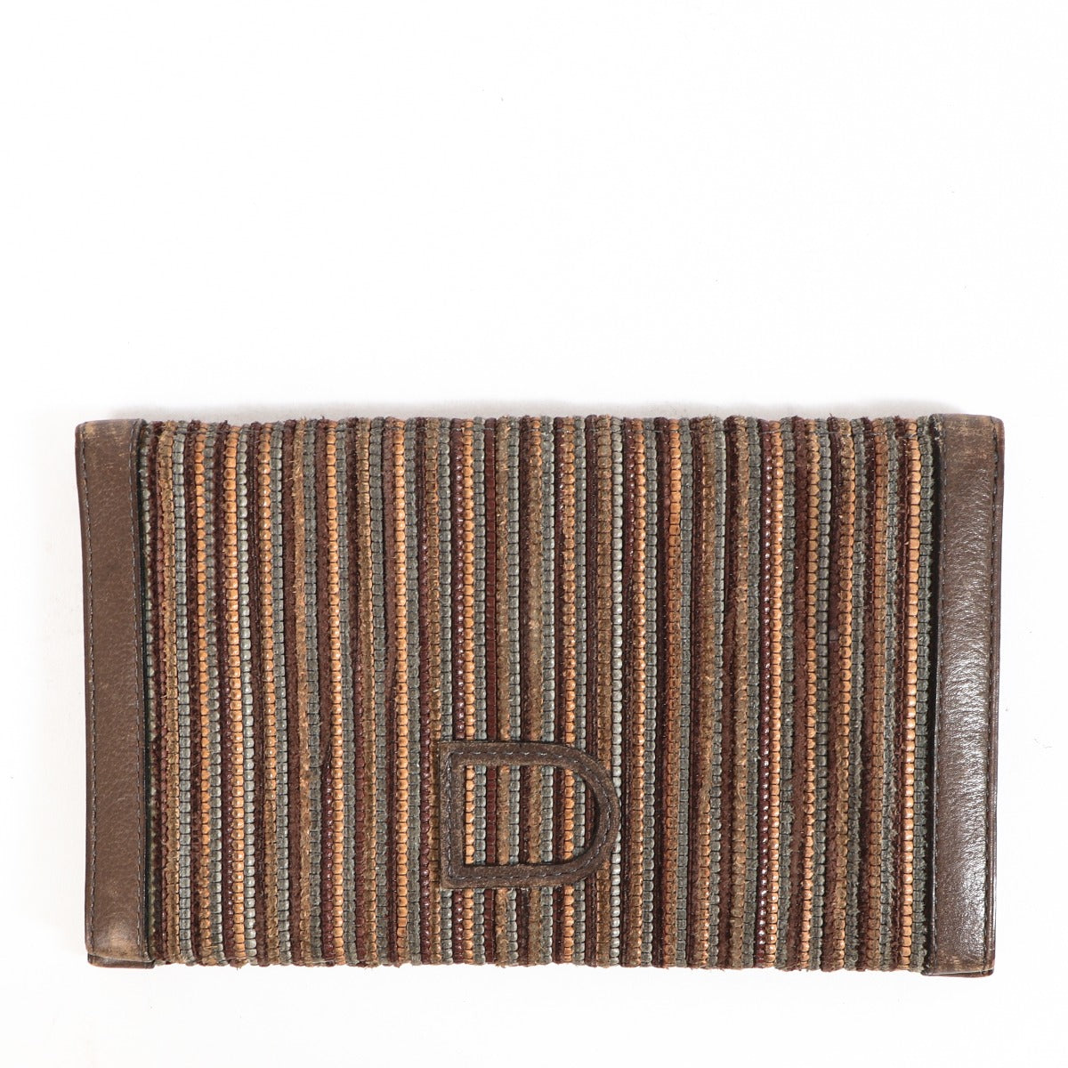 Buy an authentic second-hand Delvaux Grey Toile De Cuir Wallet in very good condition at Labellov in Antwerp.