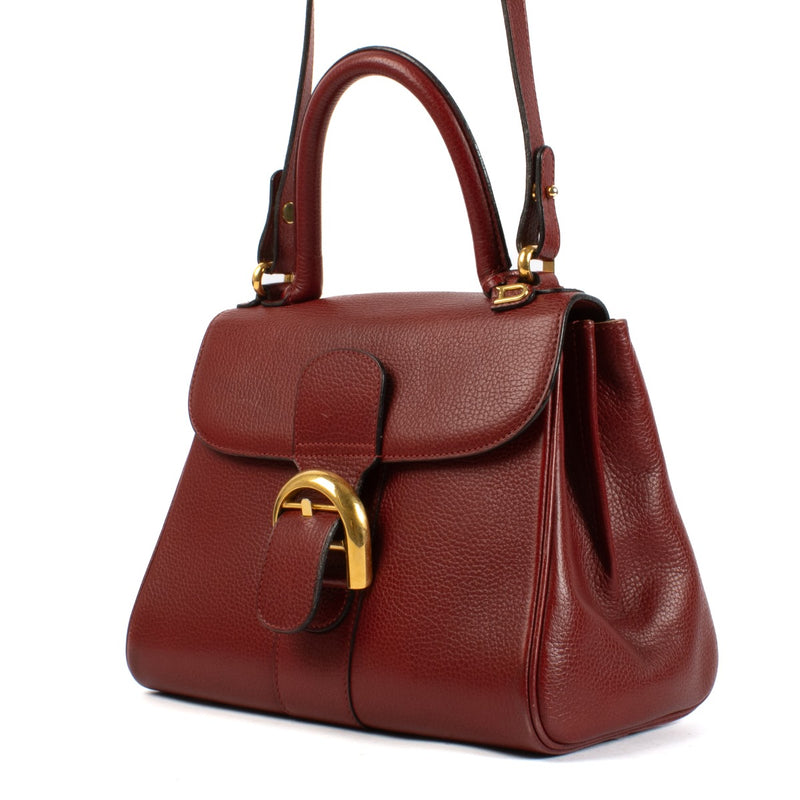 Delvaux Rode Jumping Leren Brillant PM Handtas