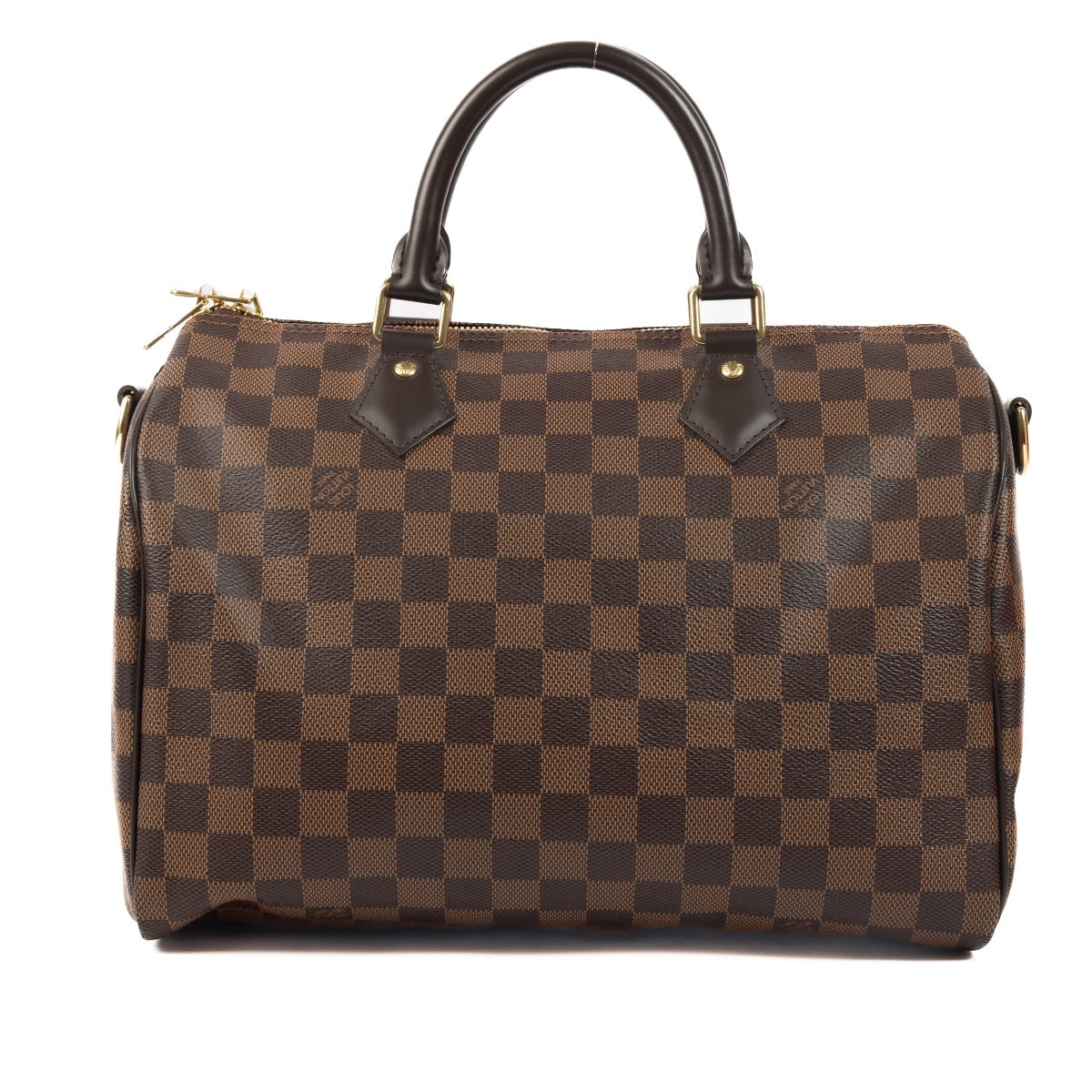 Buy an authentic second hand Louis Vuitton Damier Ebene Canvas Speedy Bandoulière 30 Bag in new condition at Labellov