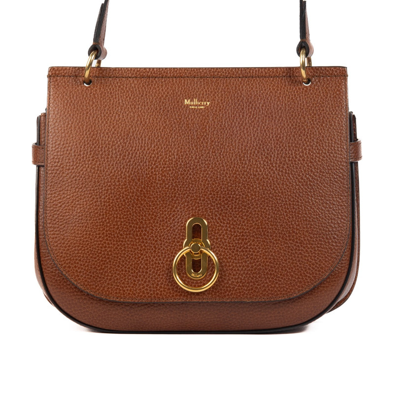 Buy an authentic second hand Mulberry Oak Classic Grain Leather Amberley Satchel Bag in new condition at Labellov