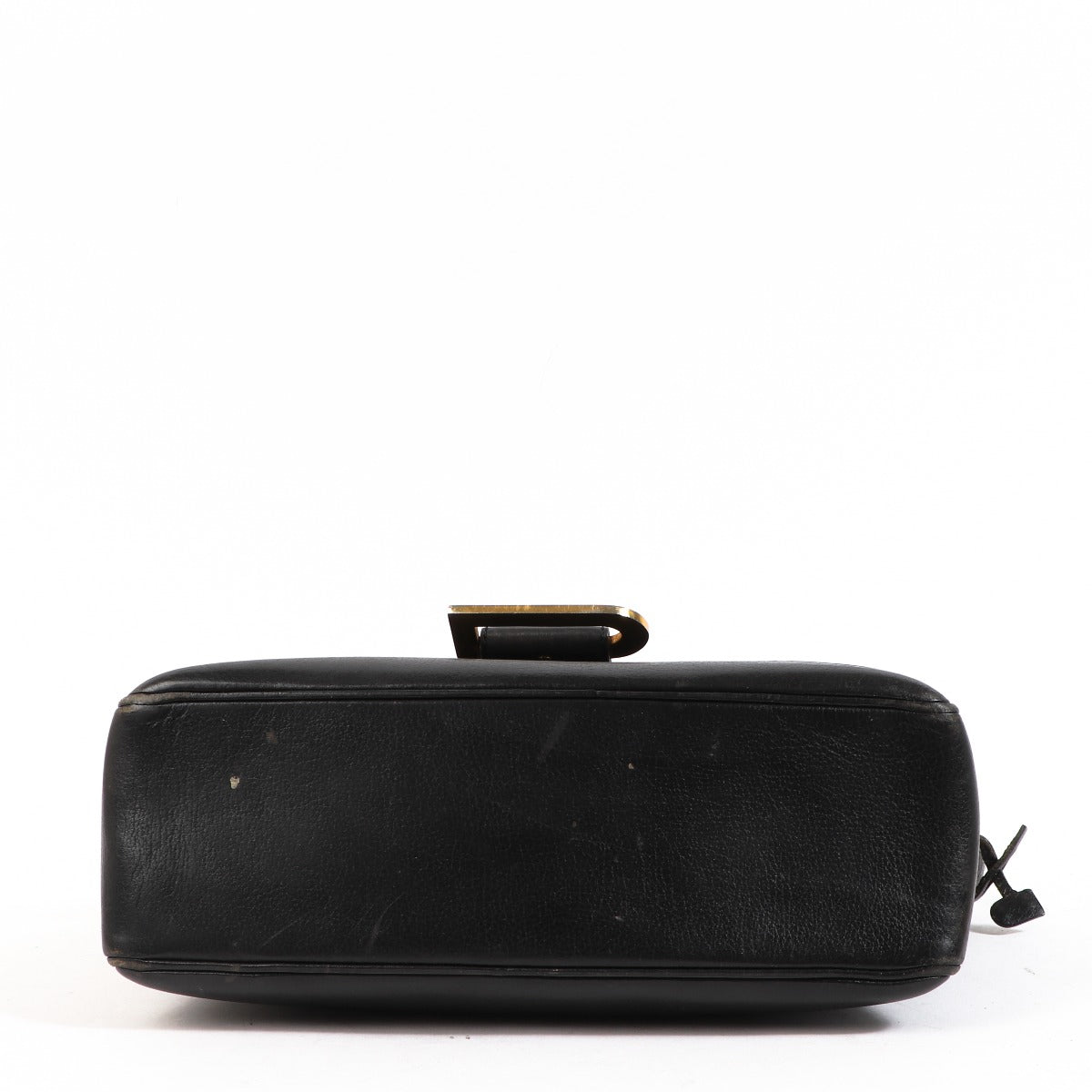 Sac vintage Delvaux en cuir noir Poirier