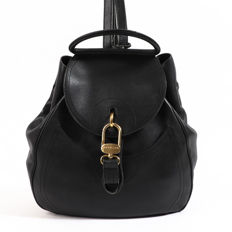 Buy an authentic second-hand Delvaux Black Lucifer Backpack in very good condition at Labellov in Antwerp.
