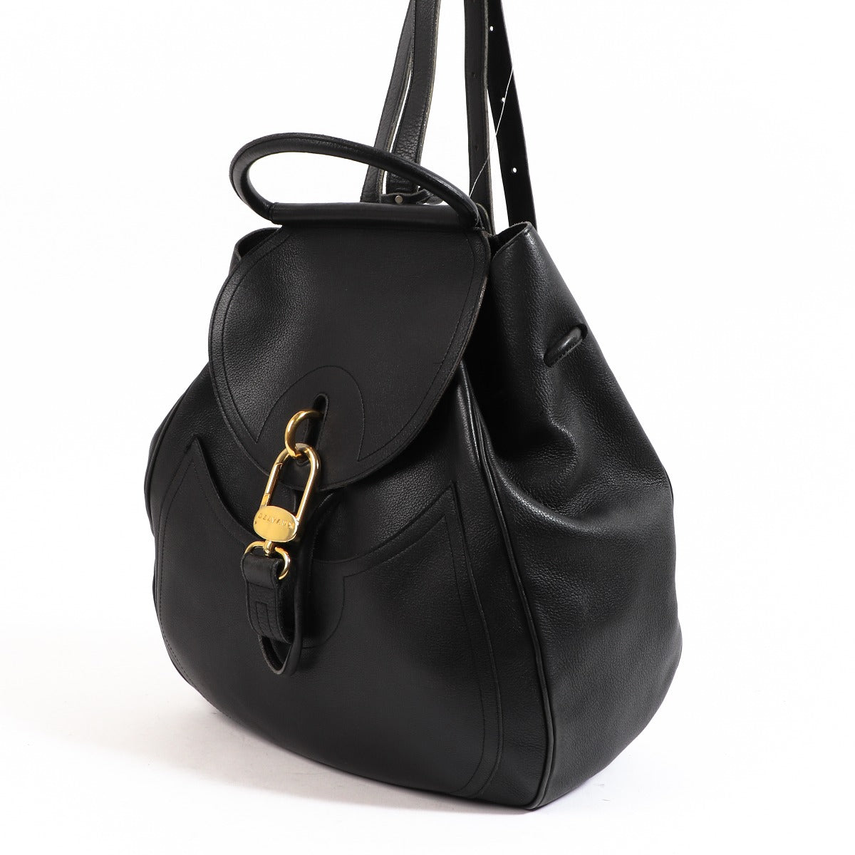 Buy an authentic second-hand Delvaux Black Lucifer Backpack in very good condition at Labellov in Antwerp.