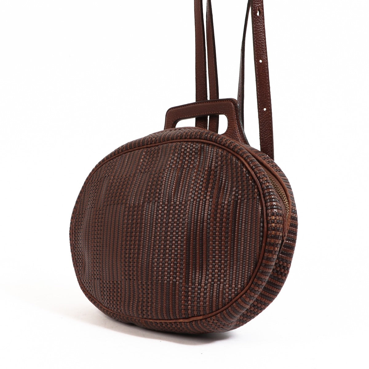 Buy an authentic second-hand Delvaux Brown Toile de Cuir backpack in very good condition at Labellov in Antwerp.