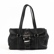 Buy an authentic second-hand Prada Black Leather Shoulder Bag in good condition at Labellov in Antwerp.