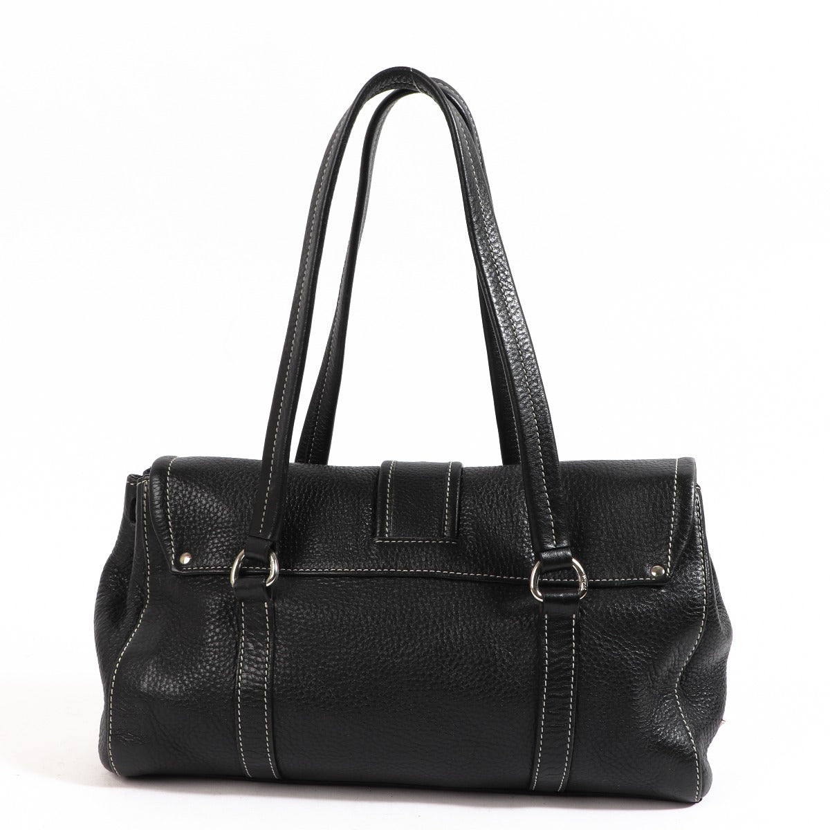 Buy an authentic second-hand Prada Black Leather Shoulder Bag in good condition at Labellov in Antwerp.