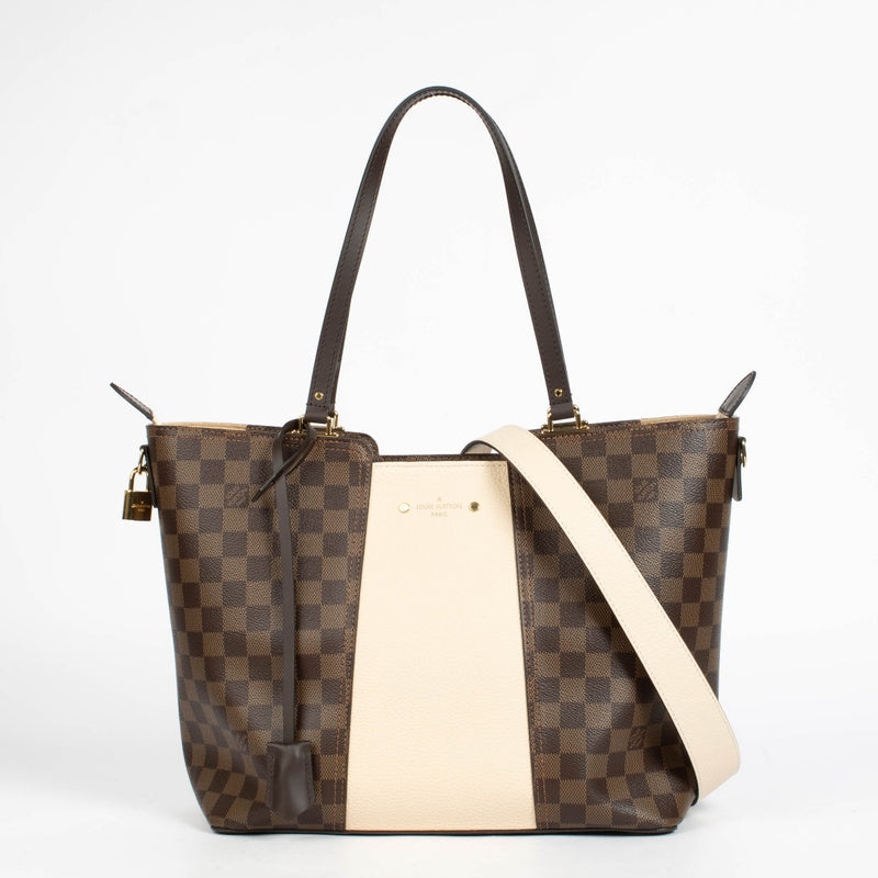 Authentic pre-loved Louis Vuitton Damier Ebene/Magnolia Jersey Shoulder Bag on Labellov.com