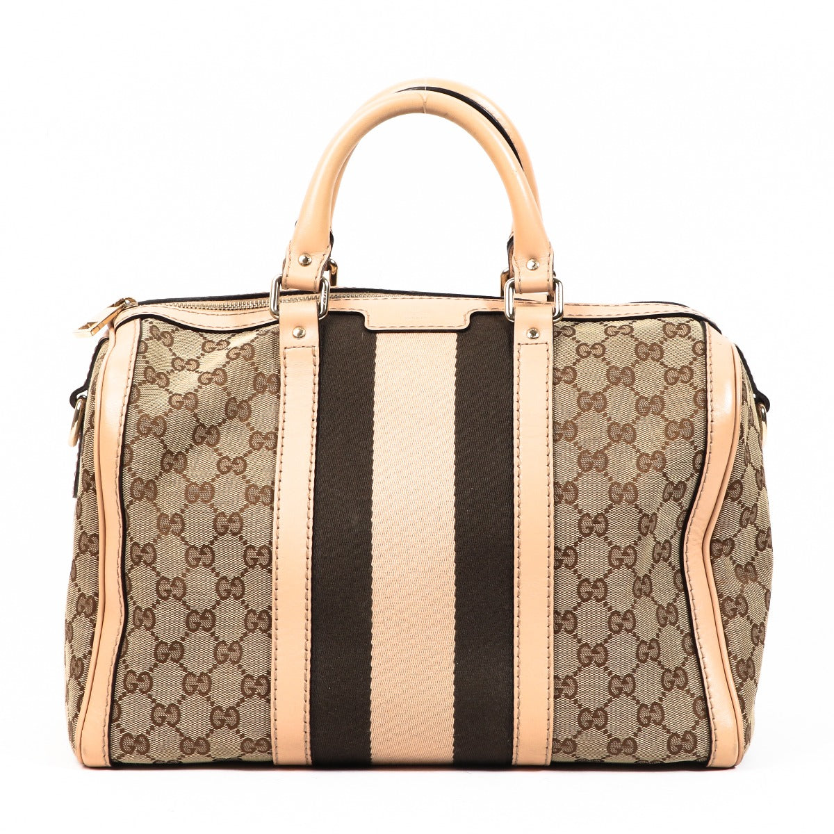 Gucci GG Canvas Web Boston Bag