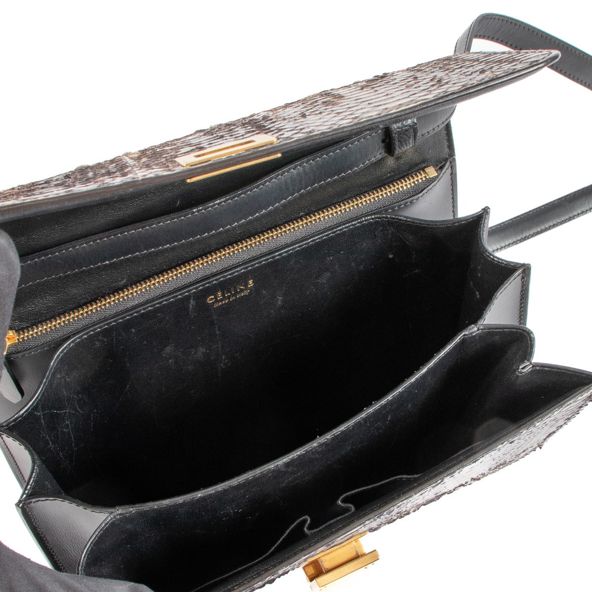 Celine Medium Classic Box Bag van Slangenleer