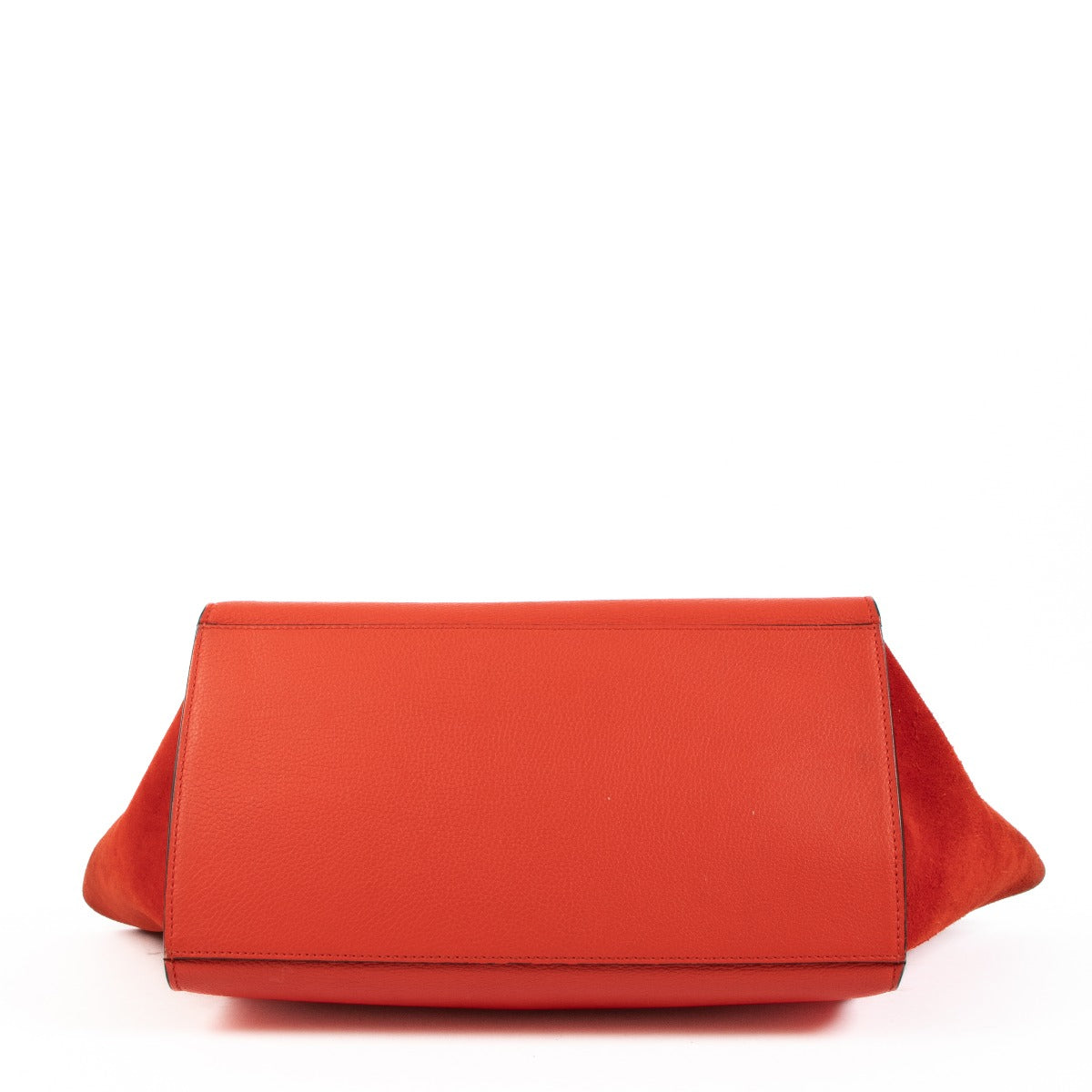 Celine Rood Kalfsleer & Suède Medium Trapeze Tas