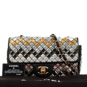 Chanel 2015 Mosaic Embroidered Mini Classic Flap Bag