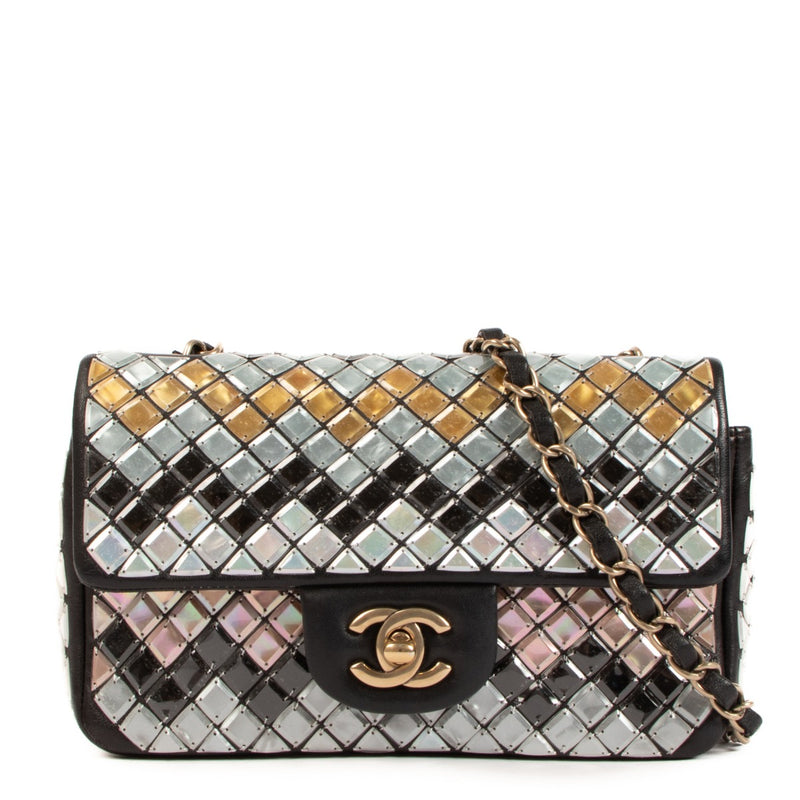 Shop authentic second hand vintage Chanel 2015 Mosaic Embroidered Mini Classic Flap Bag on www.labellov.com