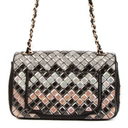 Chanel 2015 Mosaic Embroidered Mini Classic Flap Bag