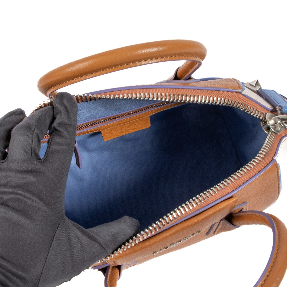 Sac à main Givenchy Antigona petit modèle tricolore en cuir Sugar
