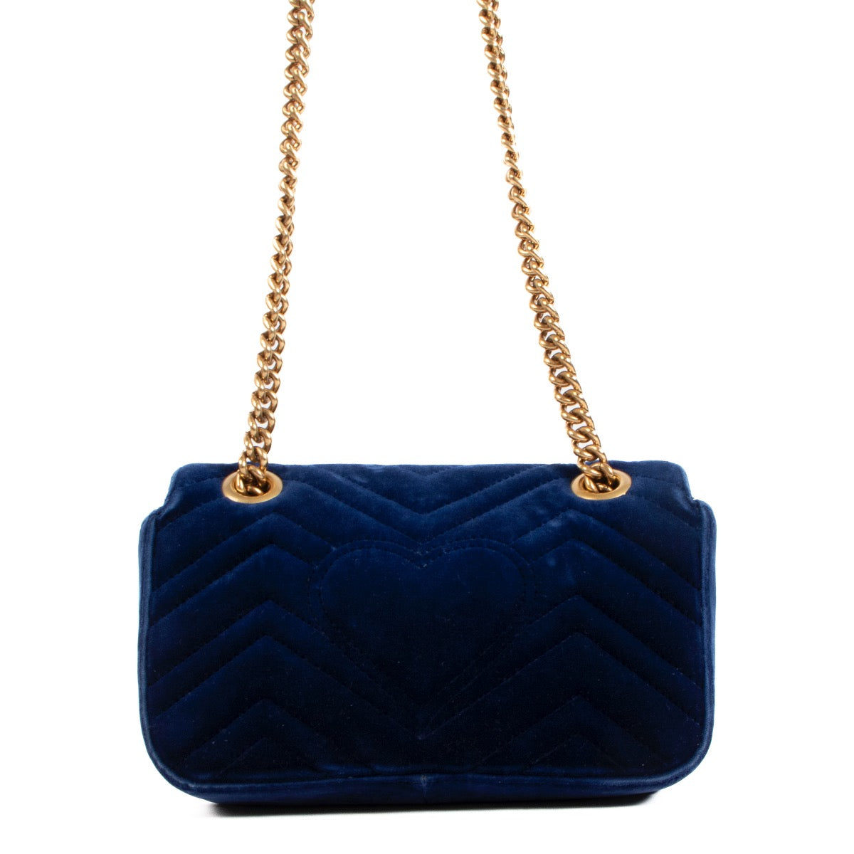 shop 100% authentic second hand Gucci Blue Velvet GG Marmont Mini Bag on Labellov.com