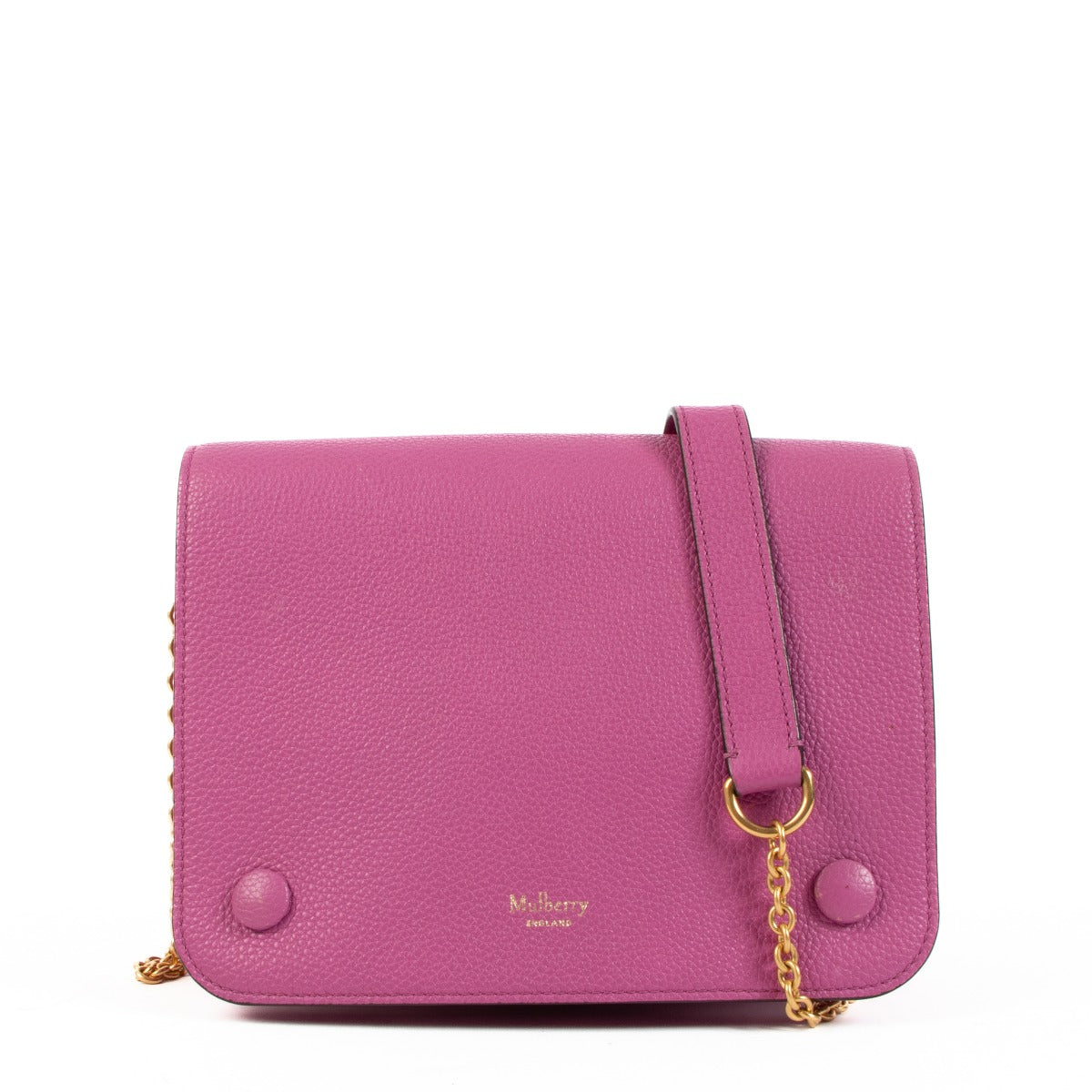 Mulberry Candy Pink Classic Grain Small Clifton Crossbody Bag