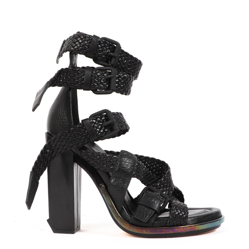 Alexander Wang Black Petra Braided Sandals