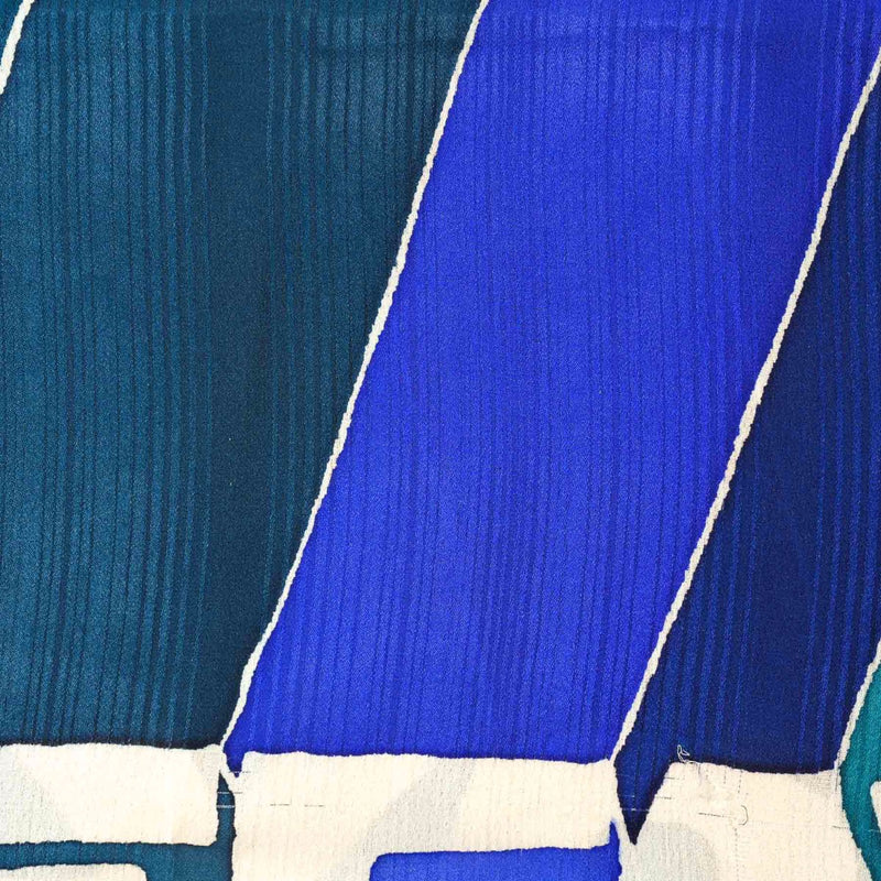 Buy an authentic second hand Delvaux Blue Striped Silk Scarf in very good condition at Labellov.com