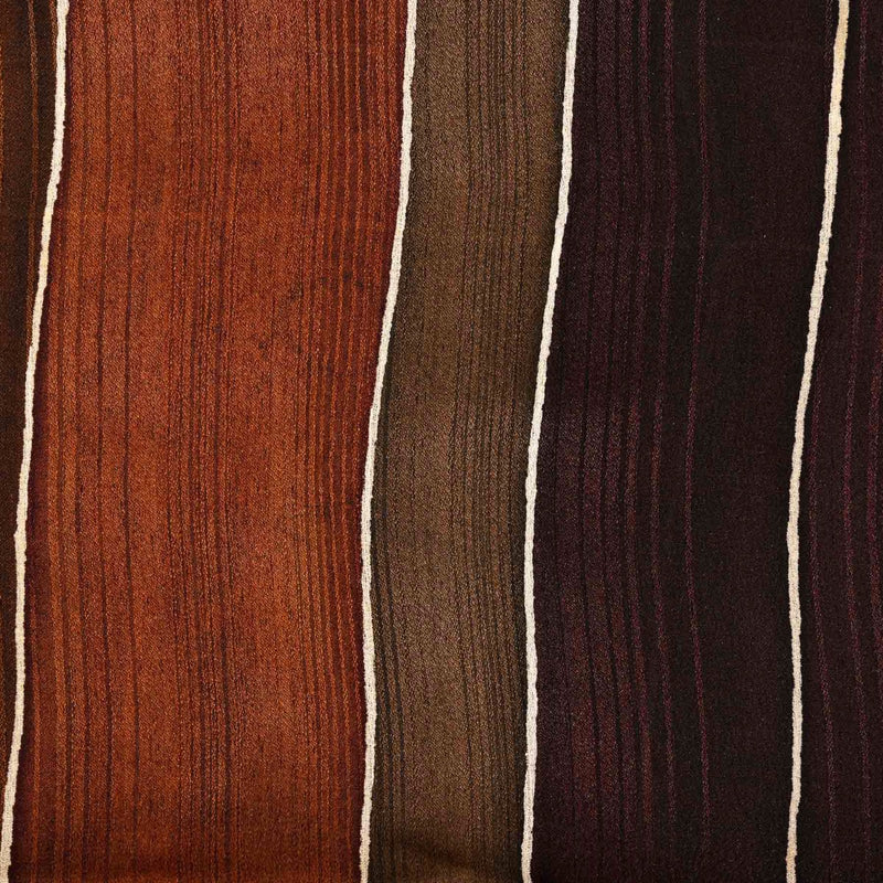 Buy an authentic second hand Delvaux Brown Striped Silk Scarf in good condition at Labellov.com