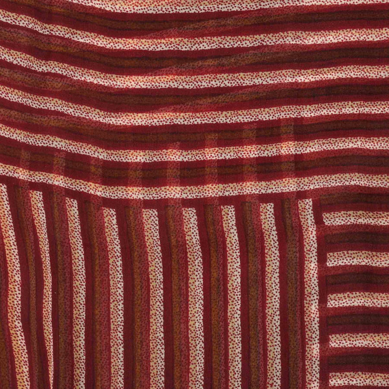Buy an authentic second hand Delvaux Burgundy Striped Chiffon Silk Scarf in good condition at Labellov.com