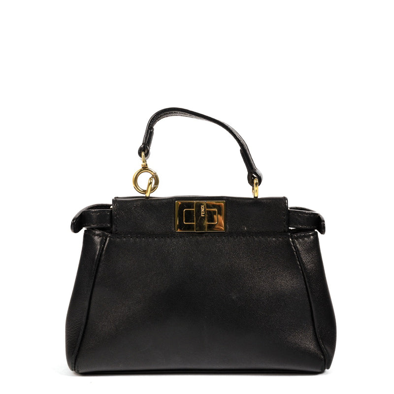 Buy an authentic second hand Fendi Black Micro Peekaboo Crossbody in very good condition at Labellov.com