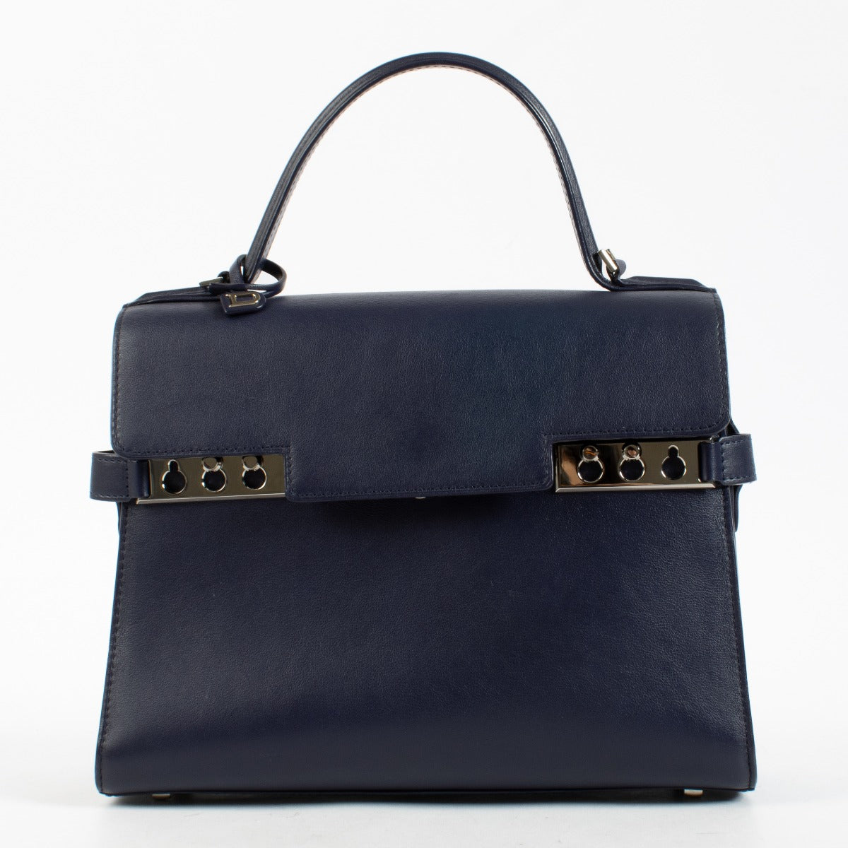 Delvaux Navy Souple Calf Tempête MM Tas