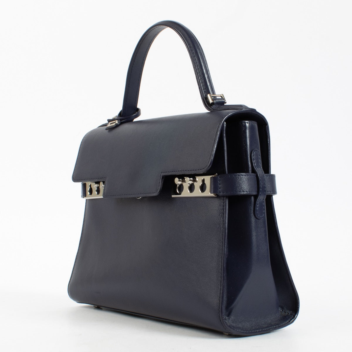 Delvaux Navy Souple Calf Tempête MM Tas