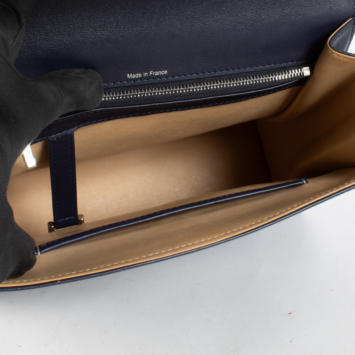 Delvaux Navy Souple Calf Tempête MM Tas