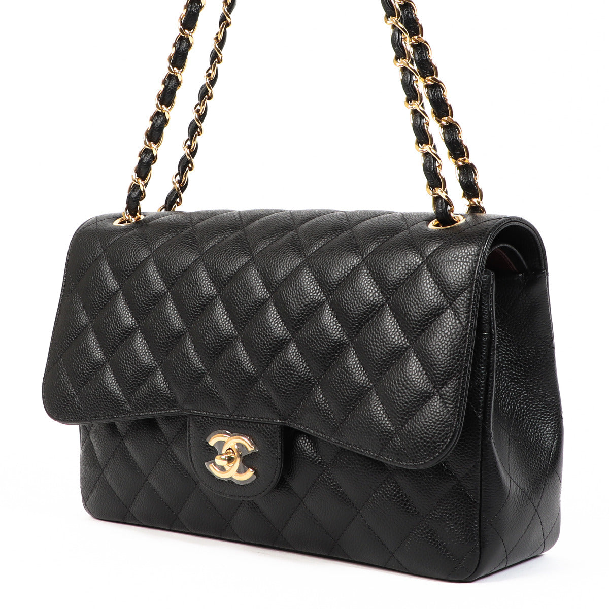 Buy and sell your authentic designer Chanel Black Caviar Large Classic Flap Bag for the best price at Labellov secondhand luxury in Antwerp.