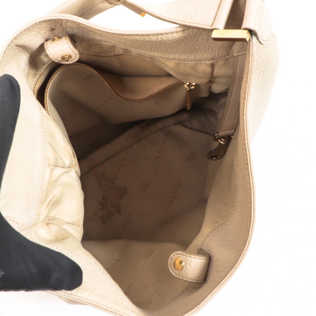Delvaux Louise PM Cream Crispy Taurillon