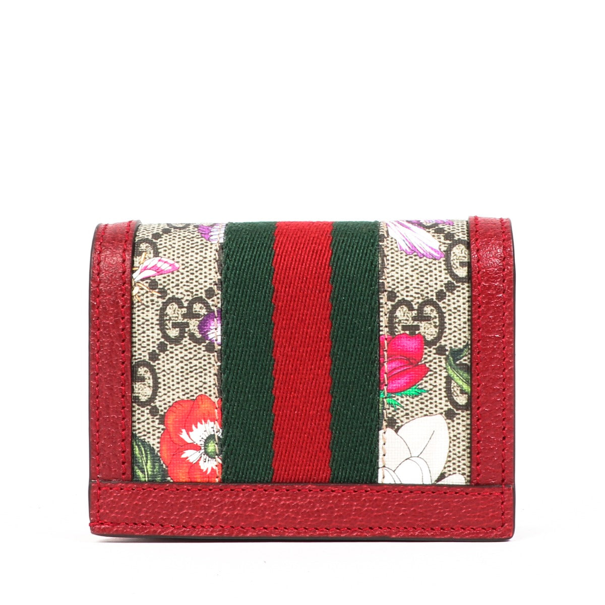 Gucci Supreme GG Ophidia Flora Card Case Wallet